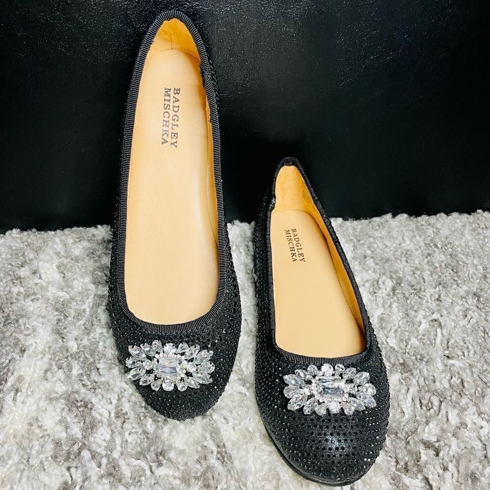 NIB Badgley Mischka Kids Amber Bling Flats